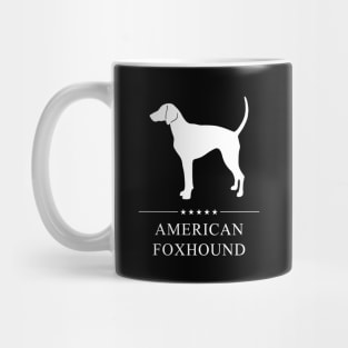 American Foxhound Dog White Silhouette Mug